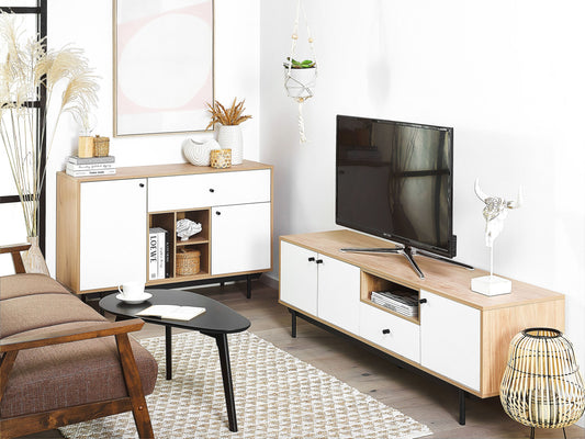 TV-Möbel ITACA Braun / Weiss