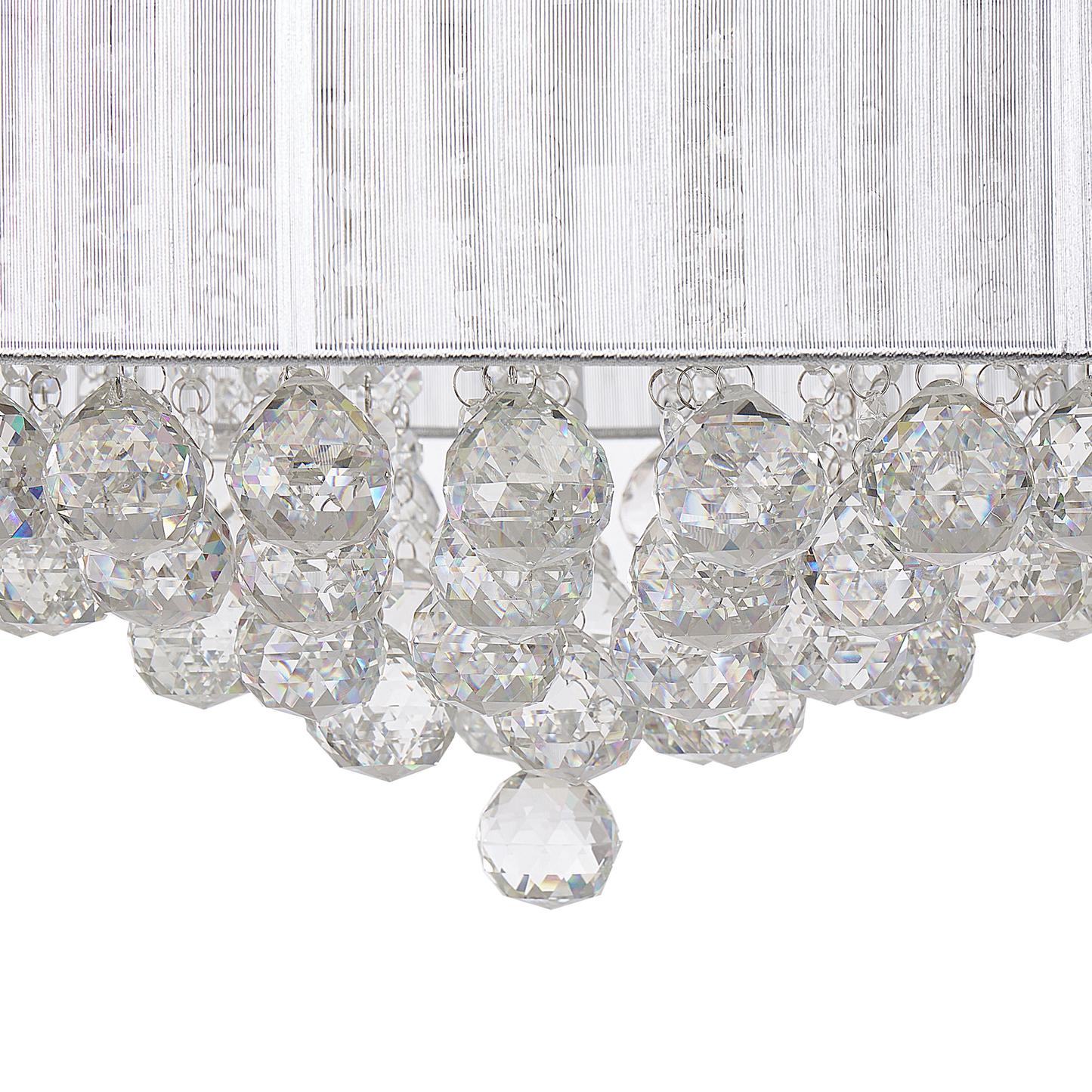 Deckenventilator mit Licht weiss Kristall-Optik einziehbare Flügel PEEL