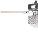 Deckenventilator mit Licht heller Holzfarbton / silber HUAI