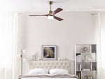 Deckenventilator mit Licht ARUWIMI mit Fernbedienung Messing