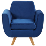 Bezug für Sessel BERNES Samtstoff Marineblau