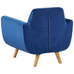 Bezug für Sessel BERNES Samtstoff Marineblau