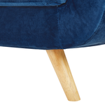 Bezug für Sessel BERNES Samtstoff Marineblau