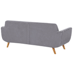 Bezug für 2-Sitzer Sofa BERNES Samtstoff Grau