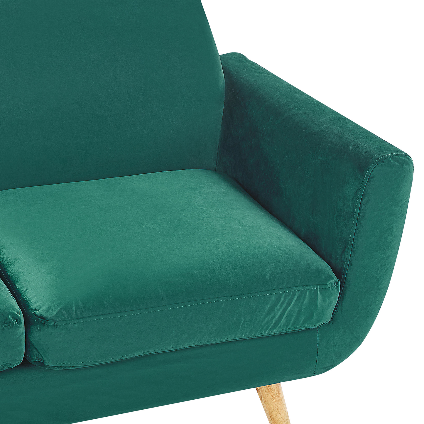 Bezug für 2-Sitzer Sofa BERNES Samtstoff Grün