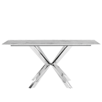 Esstisch Marmor Optik / silber 160 x 90 cm SABROSA
