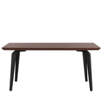 Esstisch dunkler Holzfarbton / schwarz 160 x 90 cm AMARES