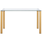 Esstisch Sicherheitsglas / heller Holzfarbton 130 x 80 cm TAVIRA