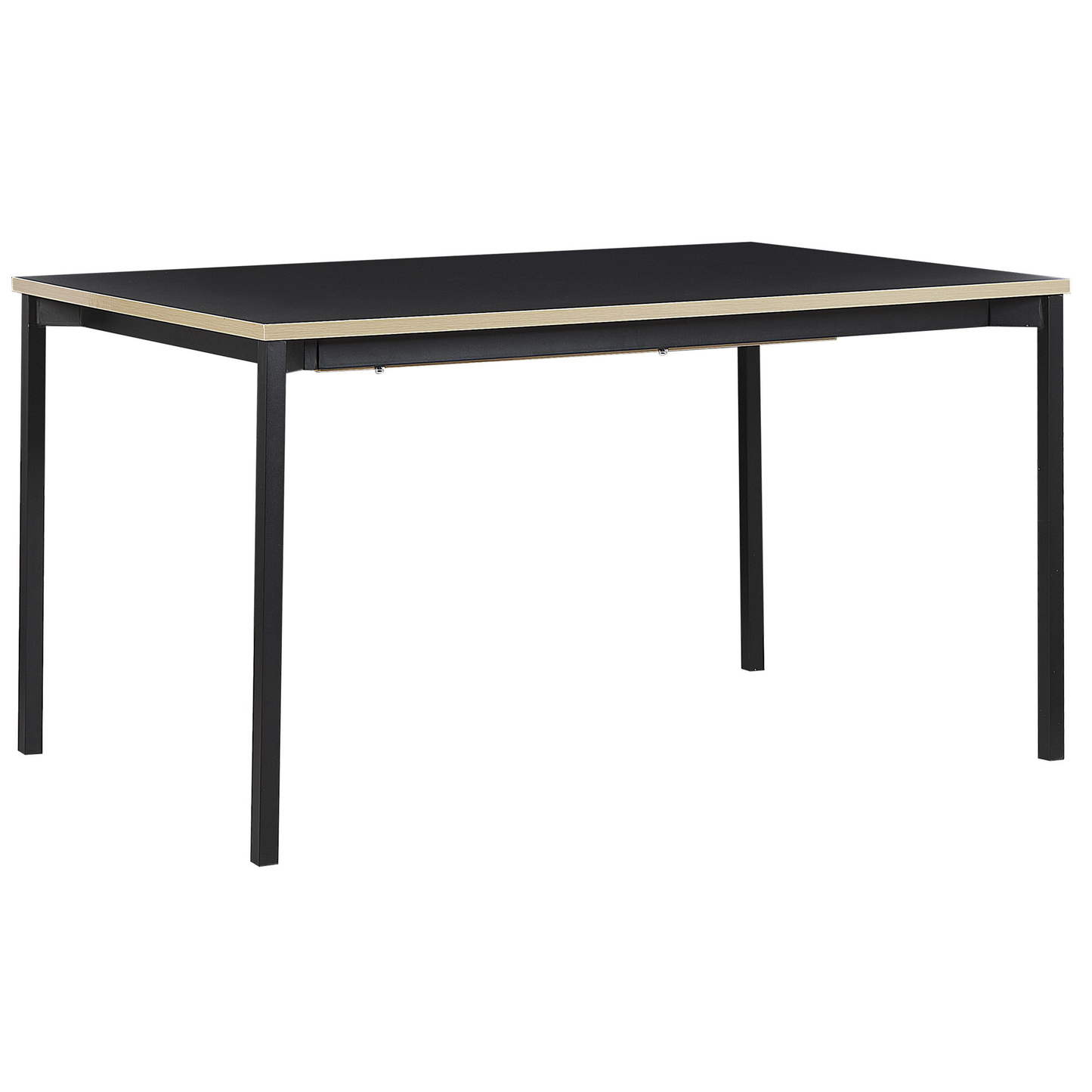 Ausziehbarer Esstisch AVIS Schwarz 140/190 cm 90 cm