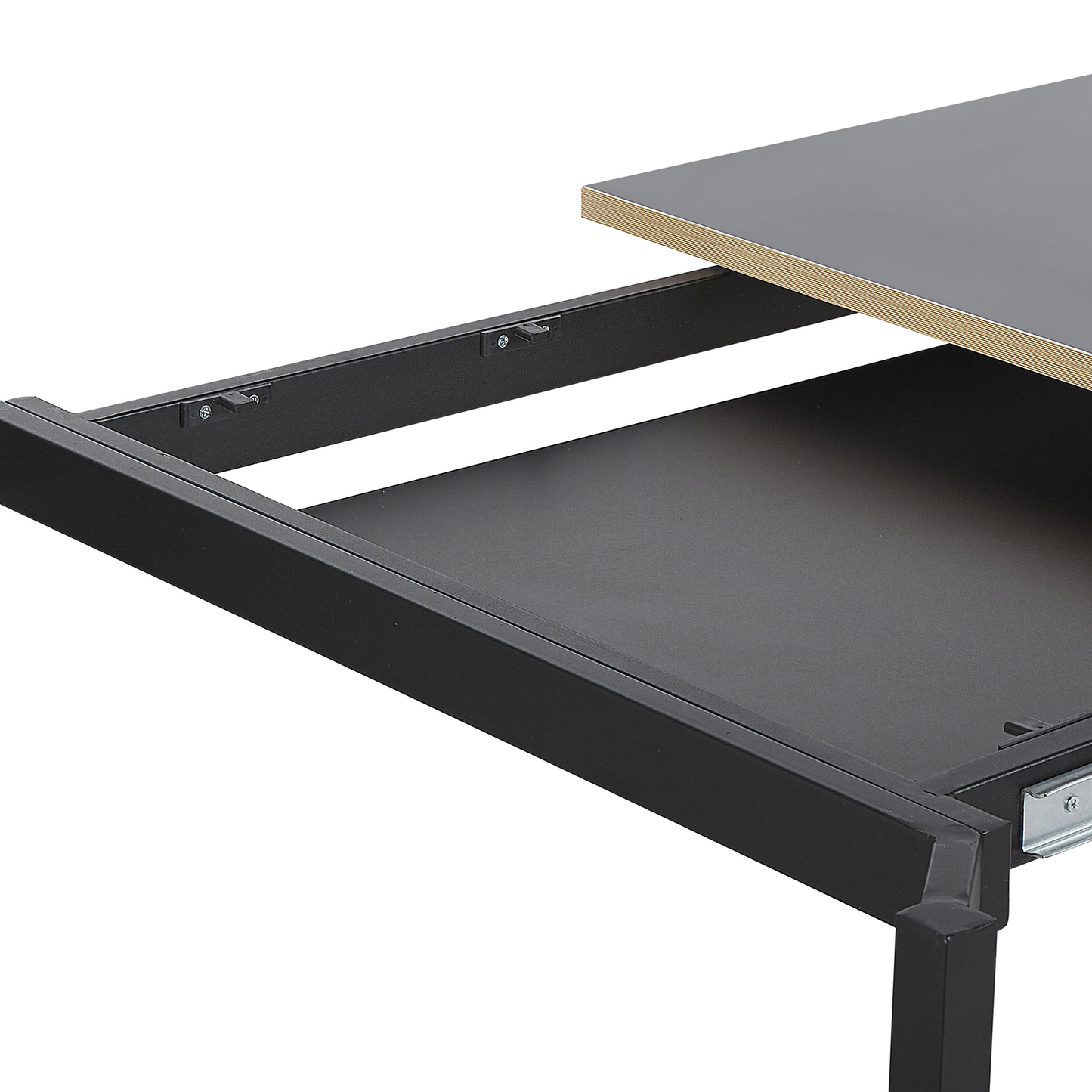 Ausziehbarer Esstisch AVIS Schwarz 140/190 cm 90 cm