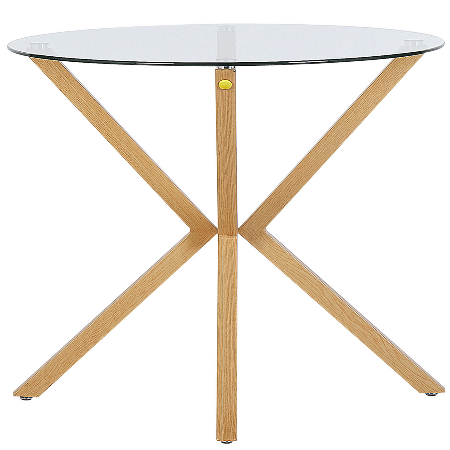 Esstisch Sicherheitsglas / heller Holzfarbton ⌀ 90 cm ALTURA