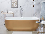 Badewanne freistehend gold oval 170 x 80 cm PINEL