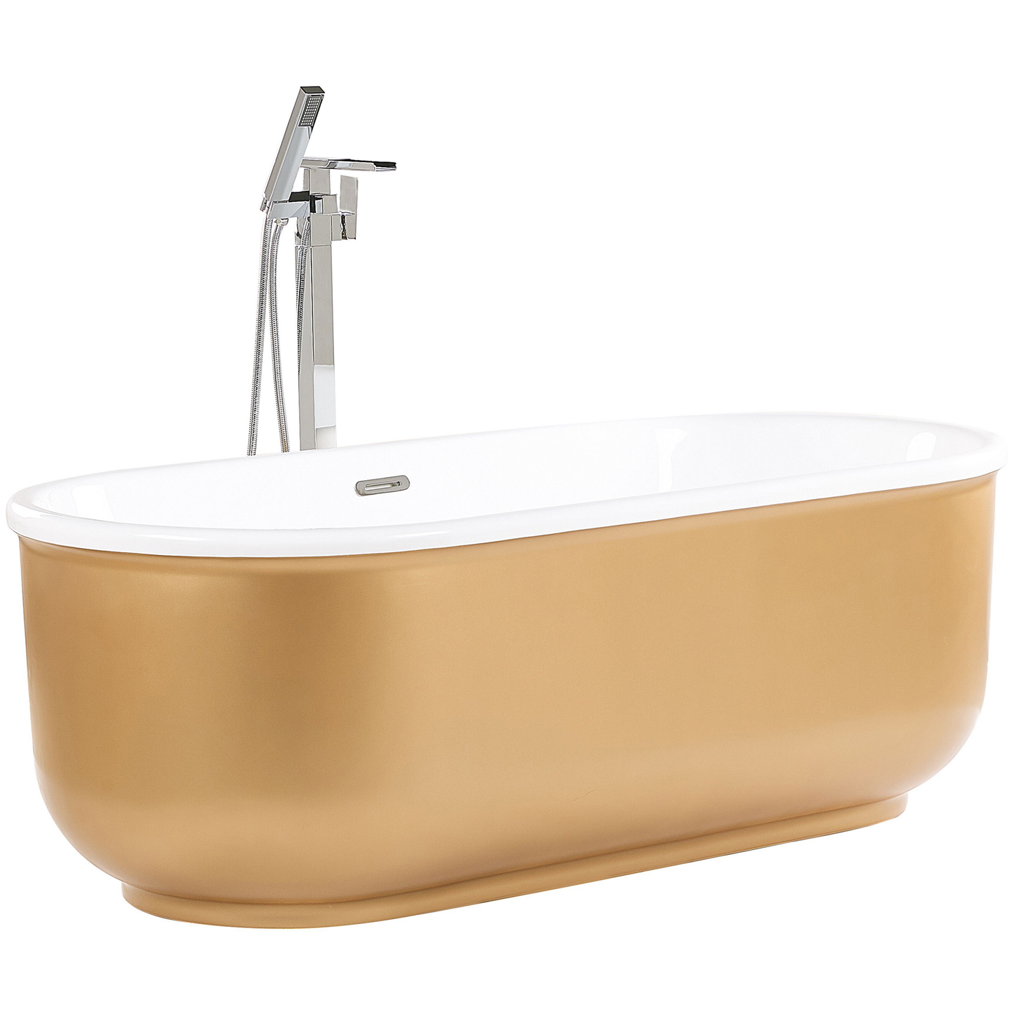 Badewanne freistehend gold oval 170 x 80 cm PINEL
