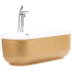 Badewanne freistehend gold oval 170 x 80 cm PINEL