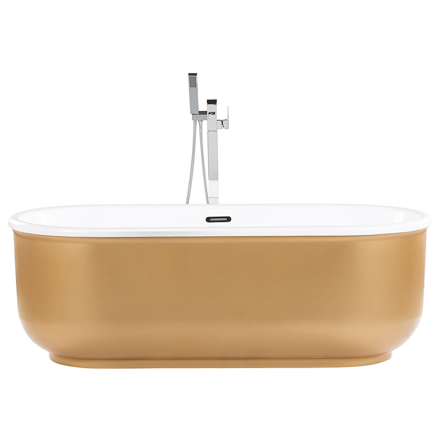 Badewanne freistehend gold oval 170 x 80 cm PINEL