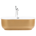 Badewanne freistehend gold oval 170 x 80 cm PINEL