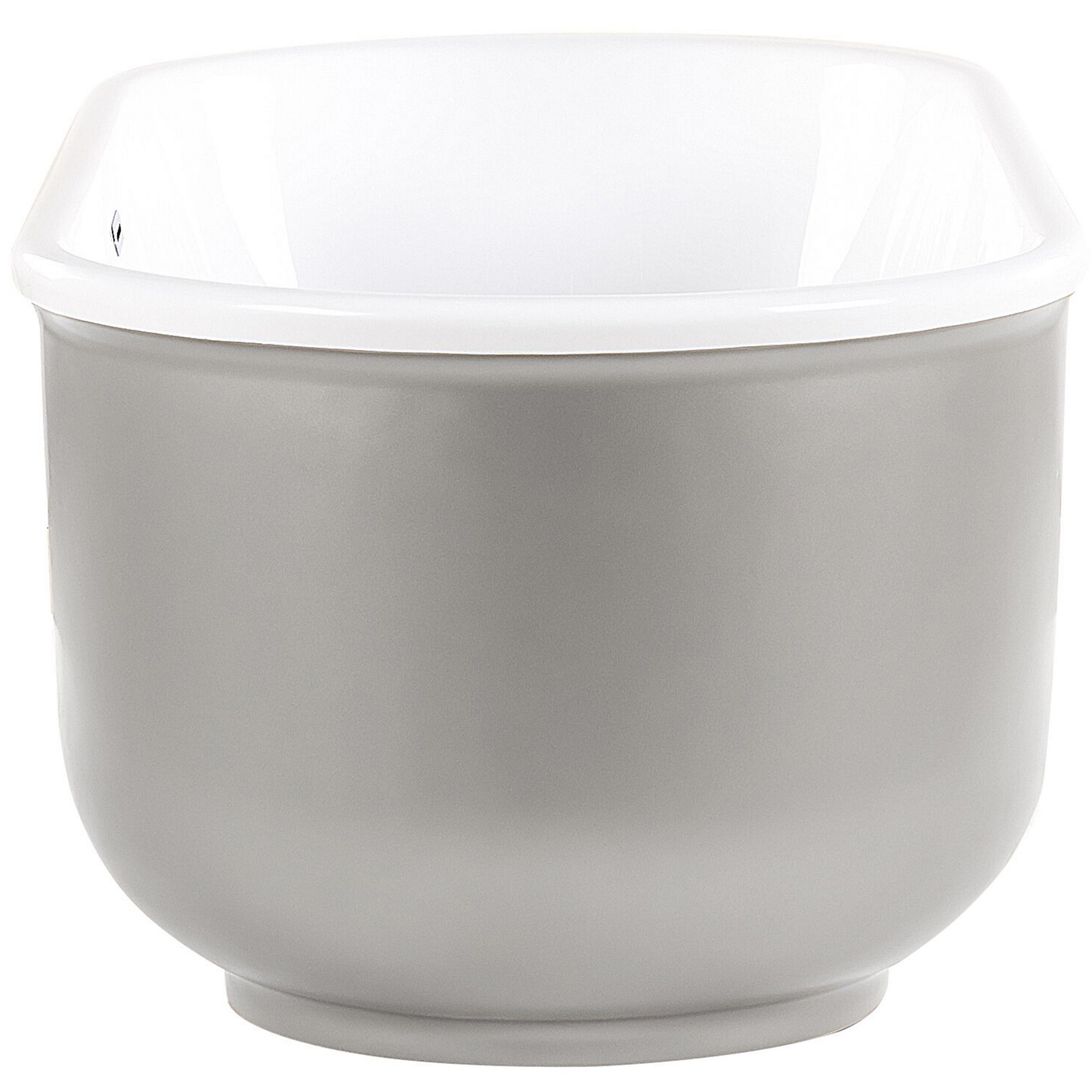 Badewanne freistehend silber oval 170 x 80 cm PINEL