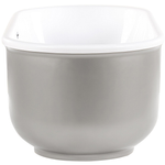 Badewanne freistehend silber oval 170 x 80 cm PINEL