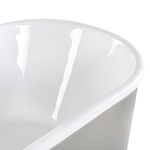 Badewanne freistehend silber oval 170 x 80 cm PINEL