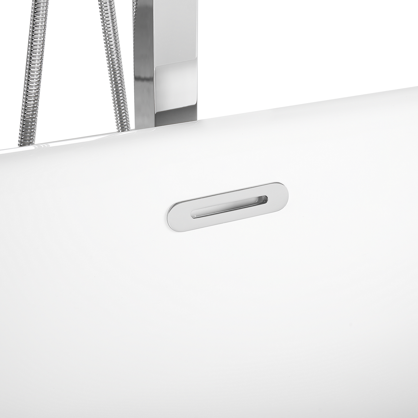 Badewanne freistehend silber oval 170 x 80 cm PINEL
