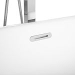 Badewanne freistehend silber oval 170 x 80 cm PINEL