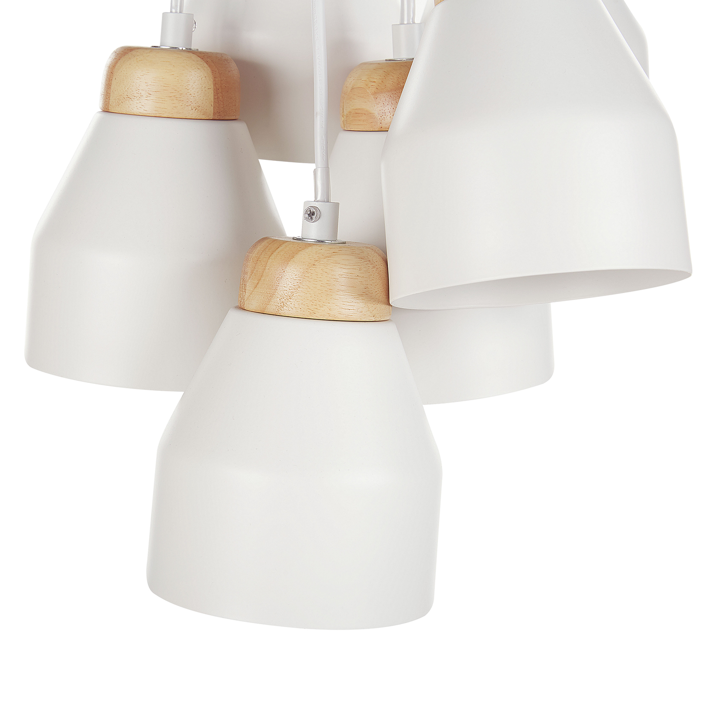 Hängelampe weiss 6-flammig Glockenform CESTOS