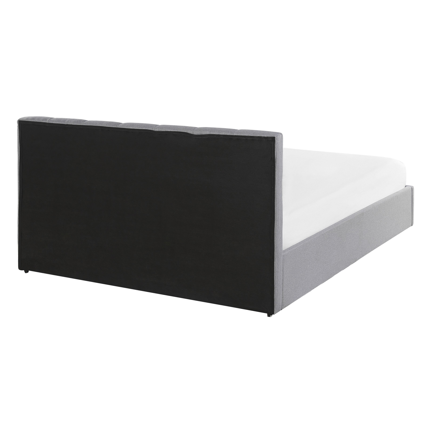 Bett mit Stauraum Stoff DREUX 140 x 200 cm Hellgrau