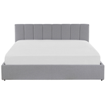 Bett mit Stauraum Stoff DREUX 180 x 200 cm Hellgrau