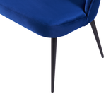 2-Sitzer Küchensofa Samtstoff marineblau / schwarz OSBY