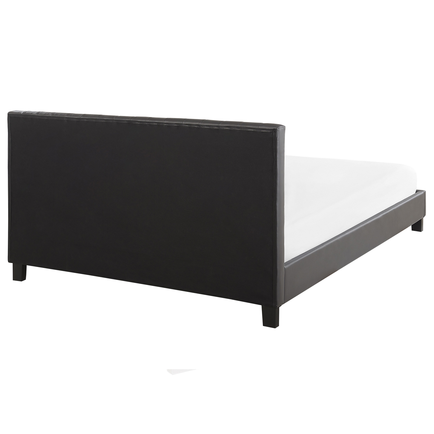 Bett mit Lattenrost Kunstleder POITIERS 180 x 200 cm Grau