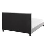Bett mit Lattenrost Stoff POITIERS 140 x 200 cm Hellgrau