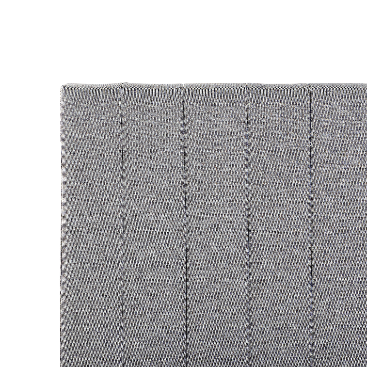 Bett mit Lattenrost Stoff POITIERS 140 x 200 cm Hellgrau