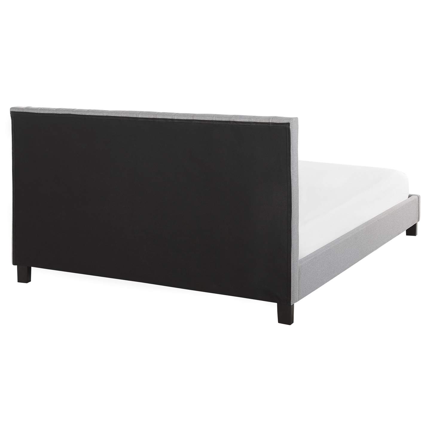 Bett mit Lattenrost Stoff POITIERS 160 x 200 cm Hellgrau