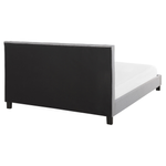 Bett mit Lattenrost Stoff POITIERS 160 x 200 cm Hellgrau