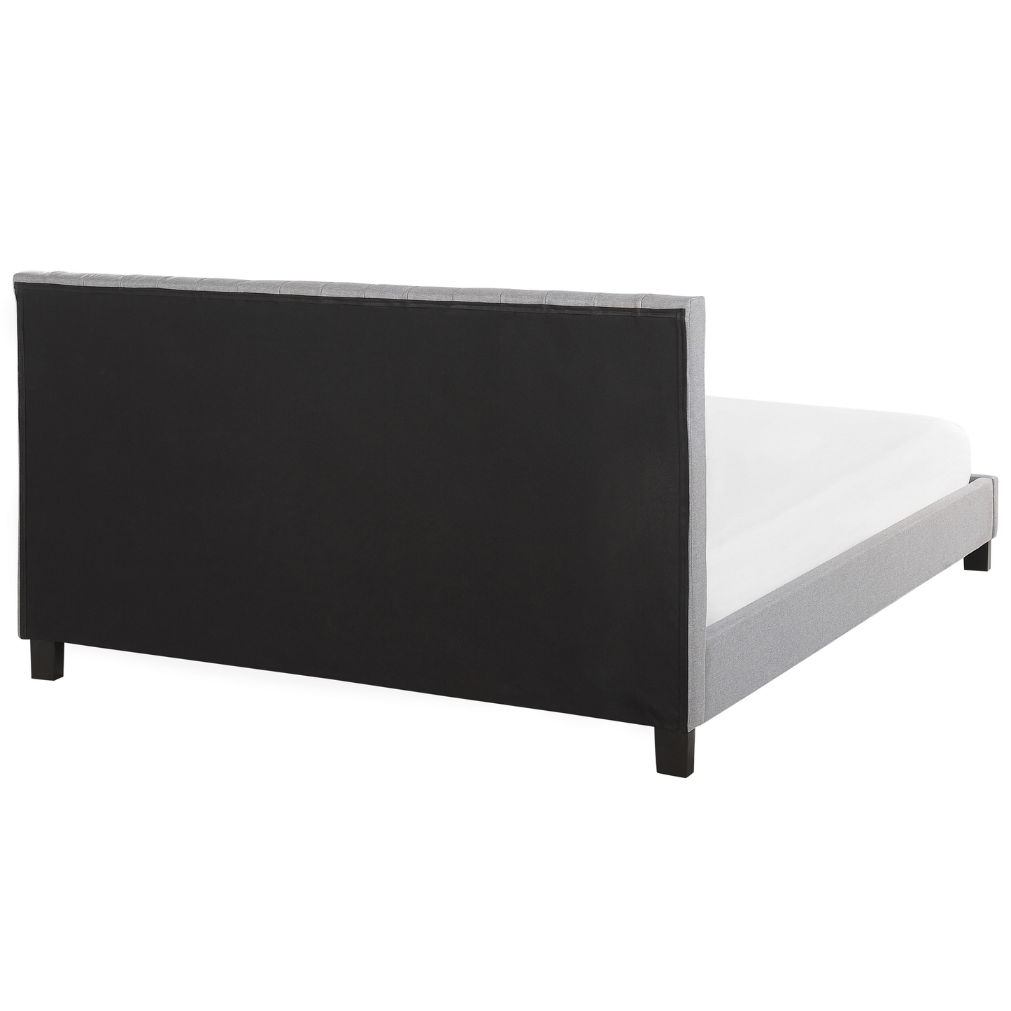 Bett mit Lattenrost Stoff POITIERS 180 x 200 cm Hellgrau