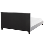 Bett mit Lattenrost Stoff POITIERS 180 x 200 cm Hellgrau