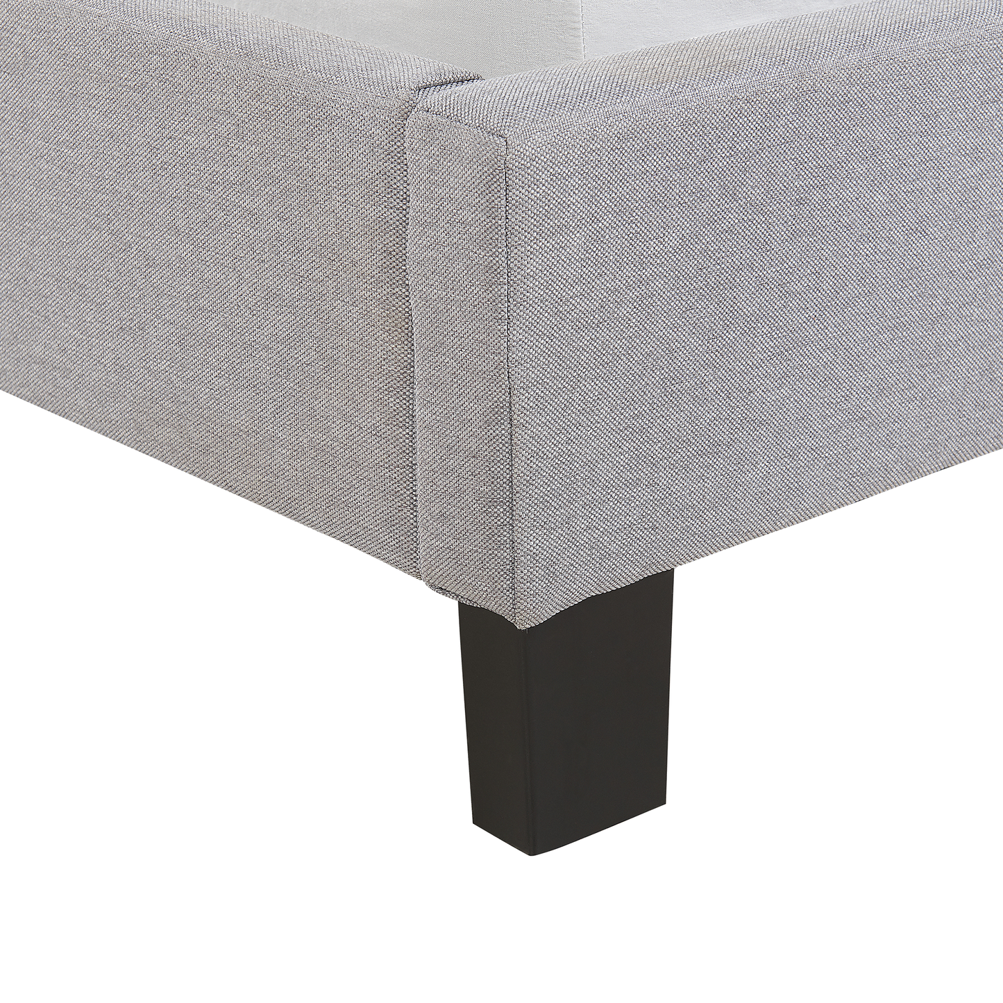 Bett mit Lattenrost Stoff POITIERS 180 x 200 cm Hellgrau