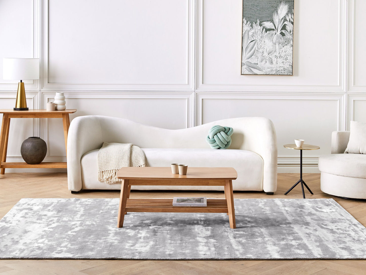 Teppich hellgrau 200 x 300 cm Kurzflor GESI II