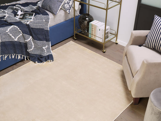 Teppich beige 160 x 230 cm Kurzflor GESI II