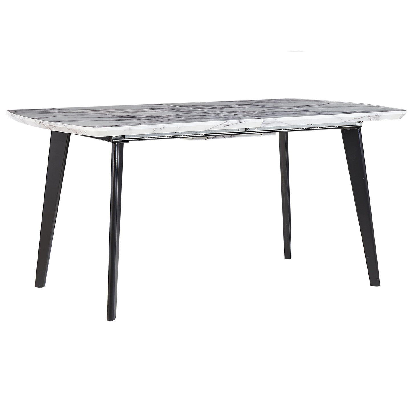 Ausziehbarer Esstisch MOSBY Schwarz / Weiss 160/200 cm 90 cm