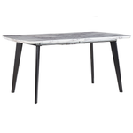 Ausziehbarer Esstisch MOSBY Schwarz / Weiss 160/200 cm 90 cm