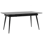 Ausziehbarer Esstisch MALDON Schwarz 160/200 cm 90 cm