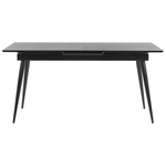 Ausziehbarer Esstisch MALDON Schwarz 160/200 cm 90 cm