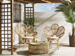 Bistro Set inkl. Kissen FLORENTINE / LIMNI Rattan Beige