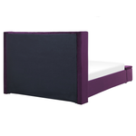 Polsterbett Samtstoff violett mit Stauraum 160 x 200 cm NOYERS