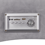 Chaiselongue Samtstoff mit Bluetooth Lautsprecher USB-Port hellgrau SIMORRE