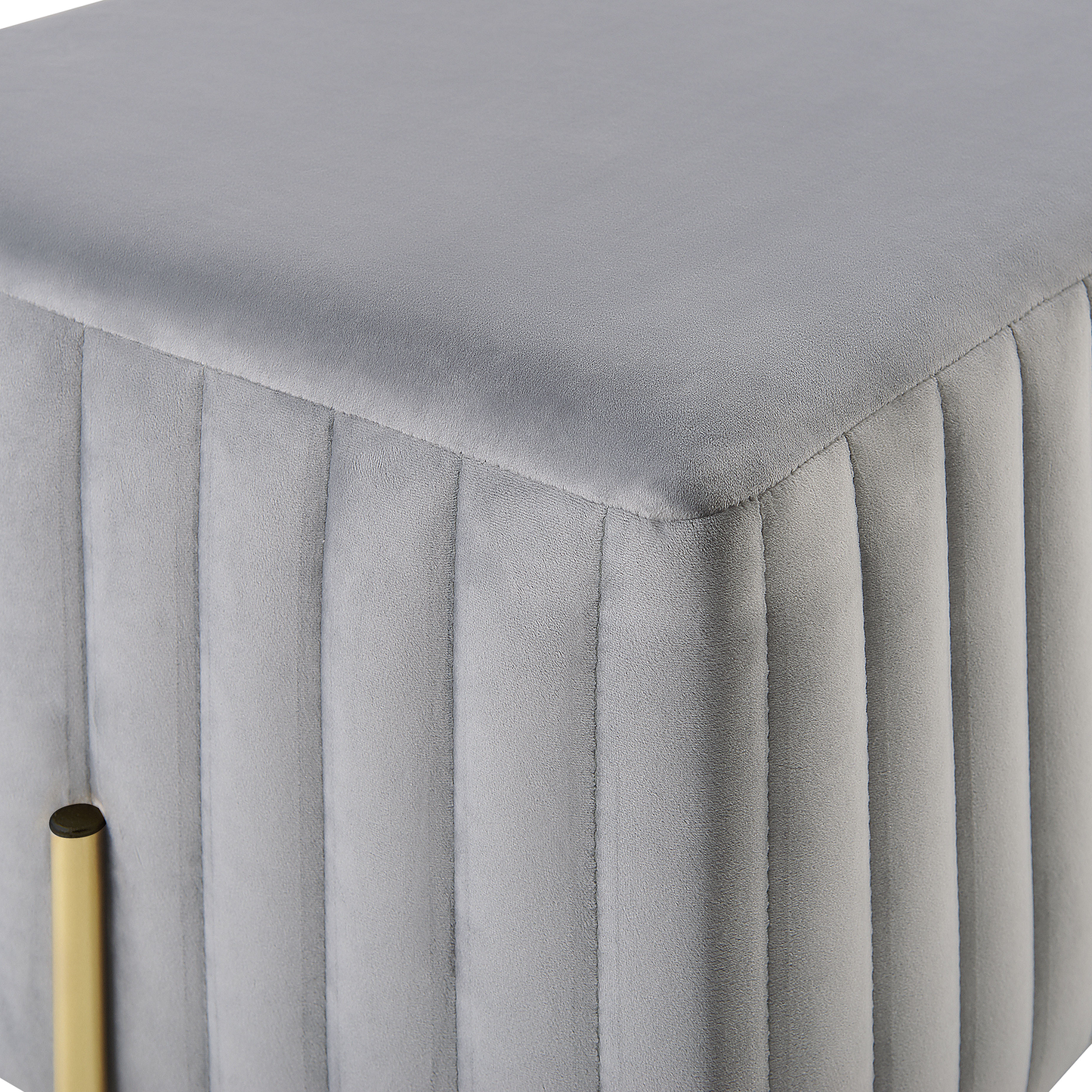 Bettbank Samtstoff hellgrau DAYTON