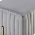 Bettbank Samtstoff hellgrau DAYTON