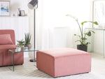 Ottomane Cord rosa quadratisch 83 x 83 cm LEMVIG