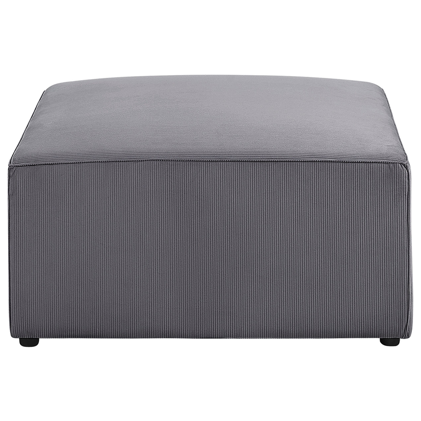 Ottomane Cord grau quadratisch 83 x 83 cm LEMVIG
